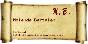 Molenda Bertalan névjegykártya